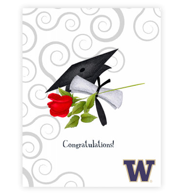 Rose Grad Cap Huskies