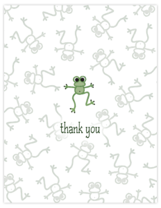 FL 19 froggie notecard 'thank you' 