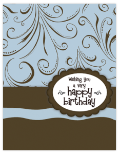 FL 62 - swirls brown on blue