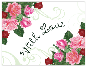 BR 11d - rose watermark 'with love'