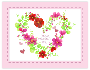 FL 79 - floral heart wreath 'valentine'