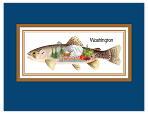 SP 17b - trout on blue