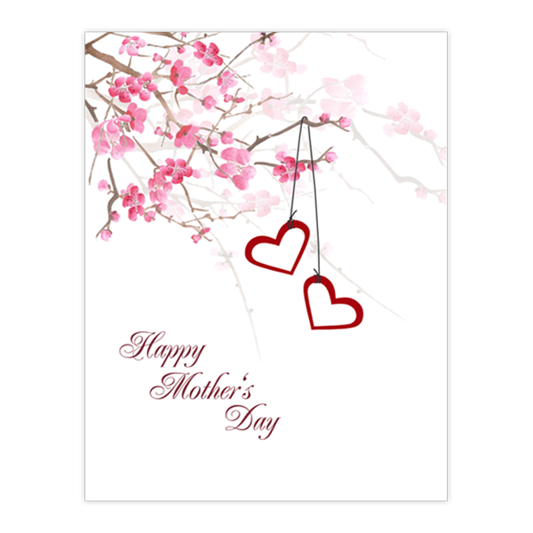 Hearts Cherry Blossoms "Mom"