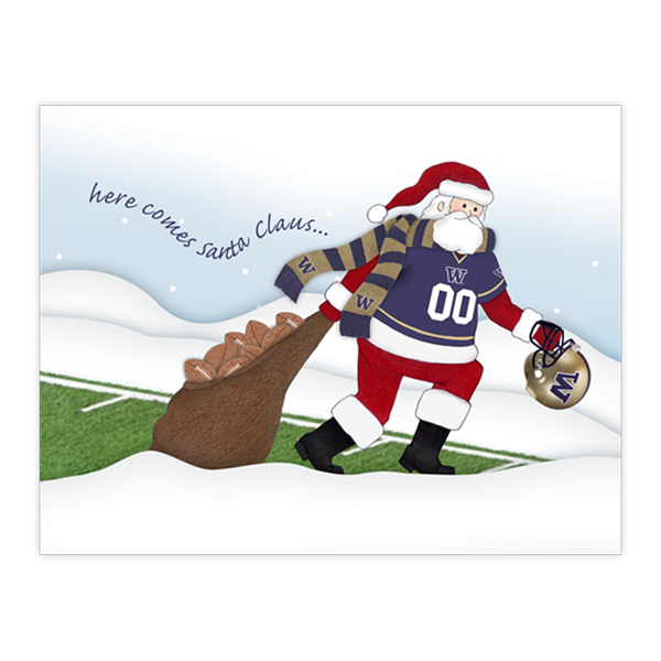 Husky Football Santa