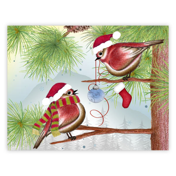 Birdies and Christmas Bulb