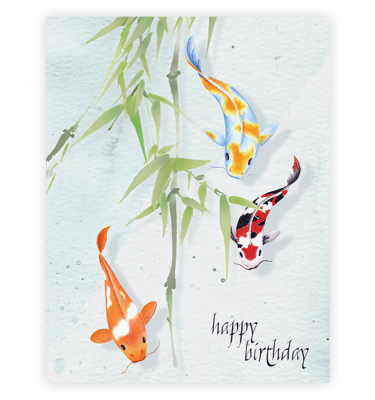 Koi Trio Bamboo