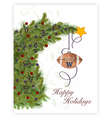 "W" Football Ornament